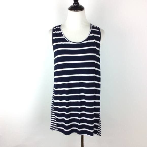 Umgee Tops - Umgee Striped Flare Tank Size L